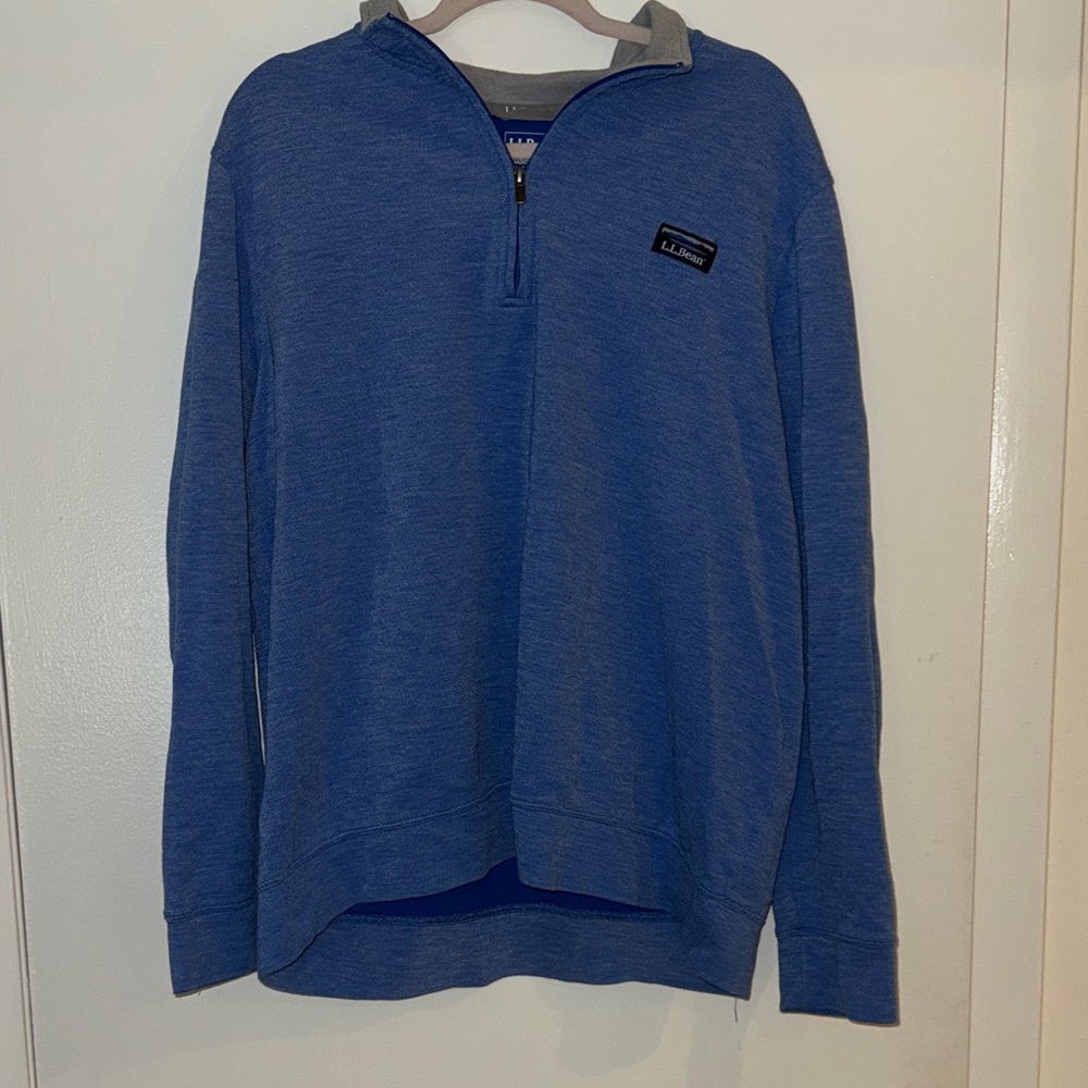 L.L. Bean Men's Blue Zip-Up Sweater